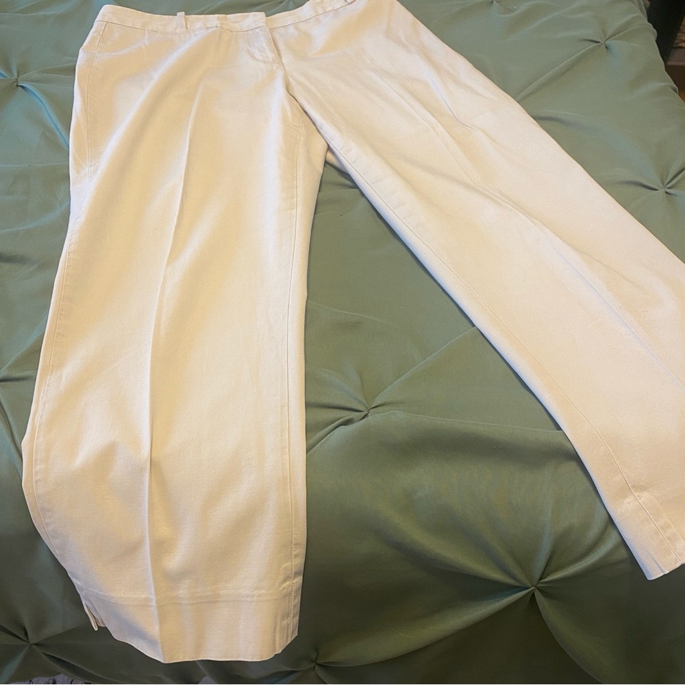 Talbots Cream Capris Relaxed Fit Casual Wear